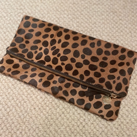 Claire Vivier Leopard Hair On Foldover Clutch - Picture 2 of 4